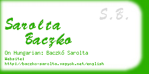 sarolta baczko business card
